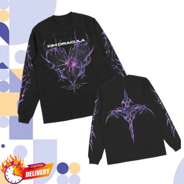 Kim Dracula Store Merch Purple Heart Long Sleeve