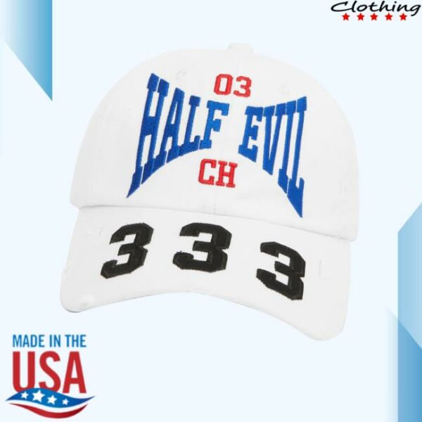 Halfevilco Merch Store White 03 Half Evil Hat