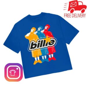 Billie Eilish Store Merch Billie Repeat Blue T-Shirt