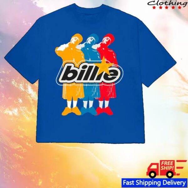 Billie Eilish Store Merch Shop Billie Repeat Blue T-Shirt