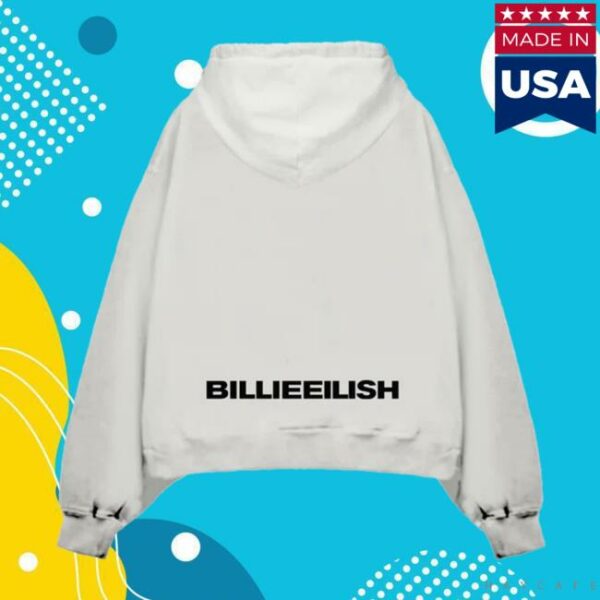 Billie Eilish Store Merch Hanging Blohsh White Hoodie