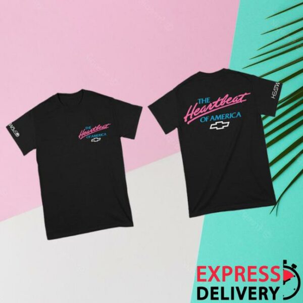 Heat Wave Chevrolet Store Merch Heart Beat Of America Black T-Shirt