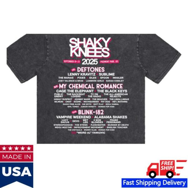 Shaky Knees Festival Store Merch Shaky Gaze Lineup Tee