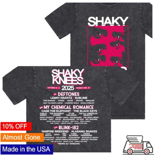 Shaky Knees Festival Store Merch Shaky Gaze Lineup Tee