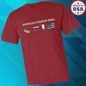 Stateside Vodka Store Merch Red Surfside America’s Starter Pack T-Shirt