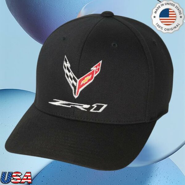 Corvette Store Merch C8 Zr1 Corvette Emblem Black Cap