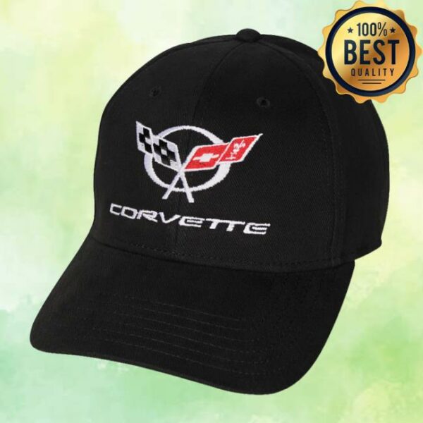 Corvette Store Merch C5 Corvette Emblem Classic Fit Black Cap
