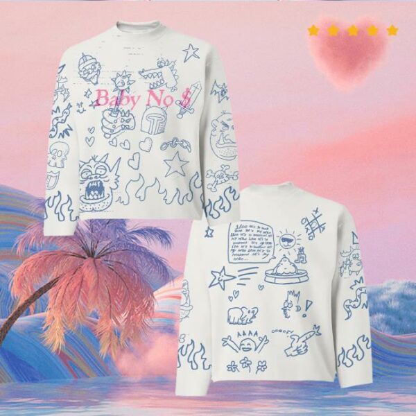 Bbno Merch Store Allover Print Crewneck
