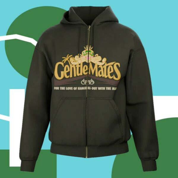 Gentle Mates Merch Store Hoodie Hanging Out Zippe Vert