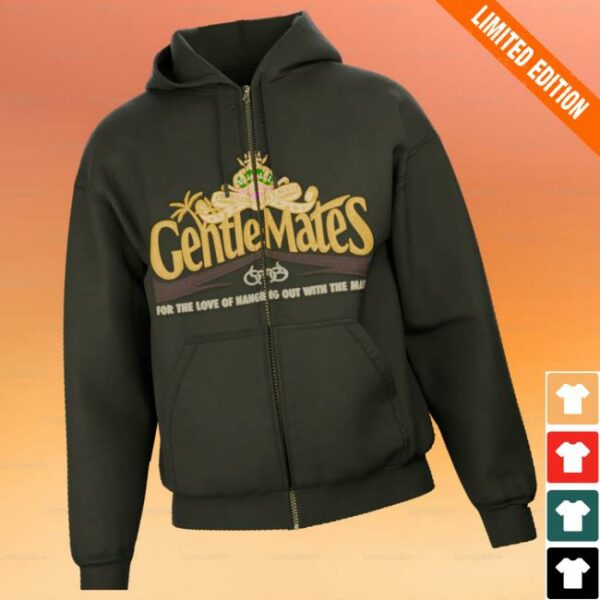 Gentle Mates Merch Store Hoodie Hanging Out Zippe Vert