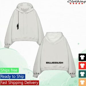 Billie Eilish Merch Store Hanging Blohsh White Hoodie
