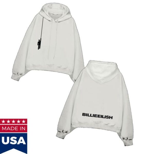 Billie Eilish Merch Store Hanging Blohsh White Hoodie