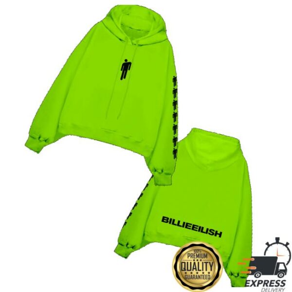 Billie Eilish Merch Store Hanging Blohsh Green Hoodie