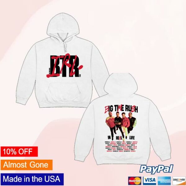 Big Time Rush Merch Store Btr In Real Life Worldwide 2025 Tour Hoodie