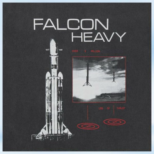 Spacex Store Merch Unisex Spacex Falcon Heavy Vintage T-Shirt