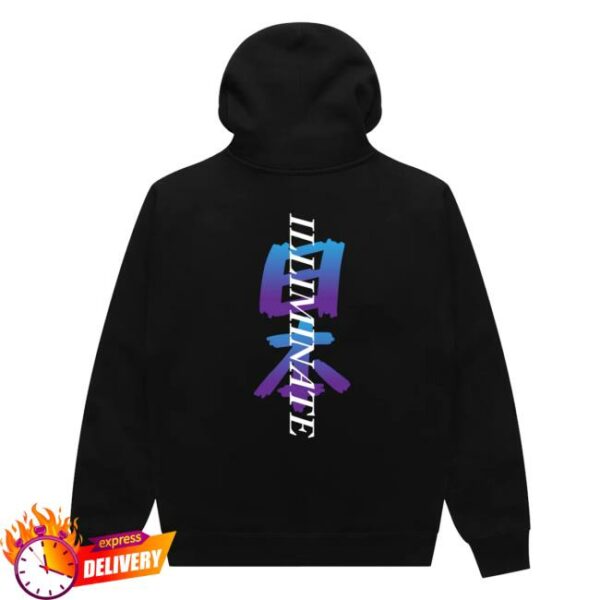 Illiminate Merch Store Black Japan Gradient Hoodie
