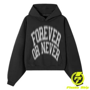 Rhebornclo Merch Store Forever Or Never Hoodie Black