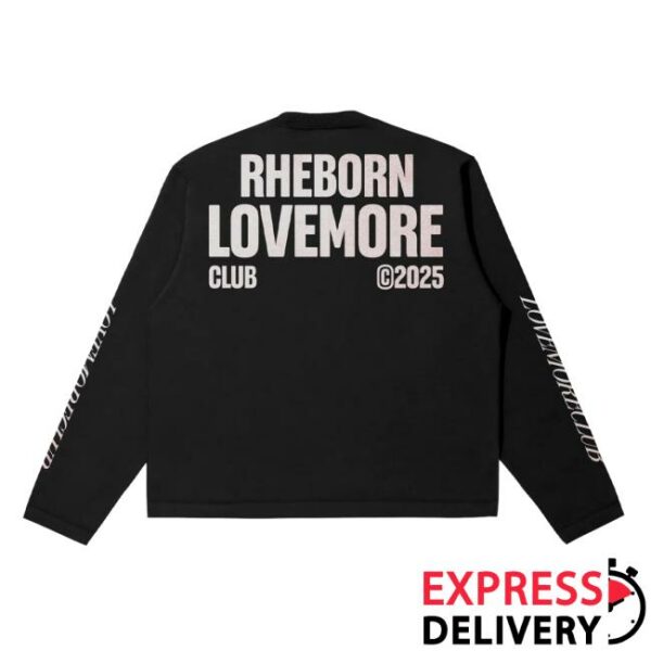 Rhebornclo Merch Store Love More Club Longsleeve Black