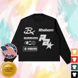 Rhebornclo Merch Store Multi Logo Longsleeve Black