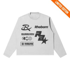 Rhebornclo Merch Store Multi Logo Longsleeve White
