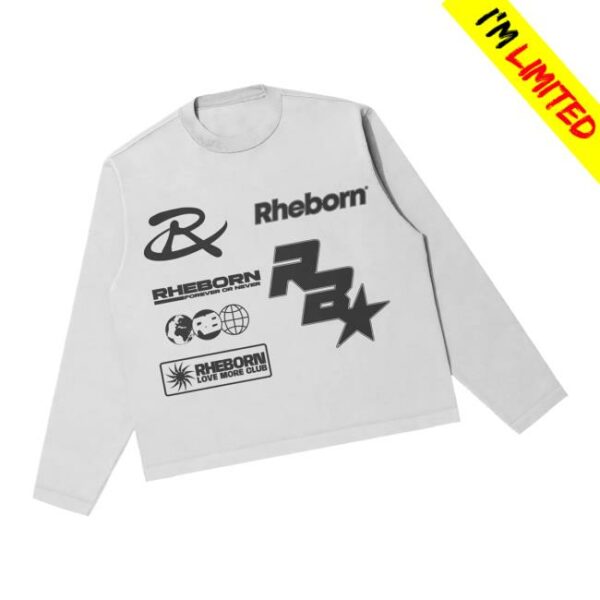 Rhebornclo Merch Store Multi Logo Longsleeve White