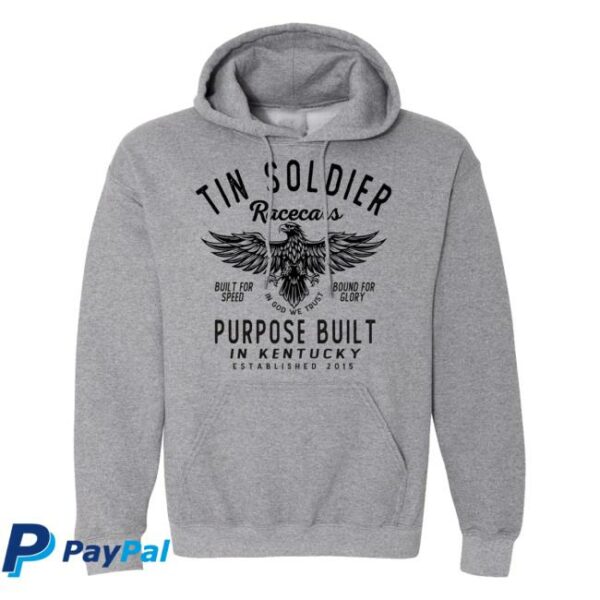Tin Soldier Racecars Merch Store Purpose Built Hoodie Grey