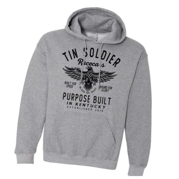 Tin Soldier Racecars Merch Store Purpose Built Hoodie Grey