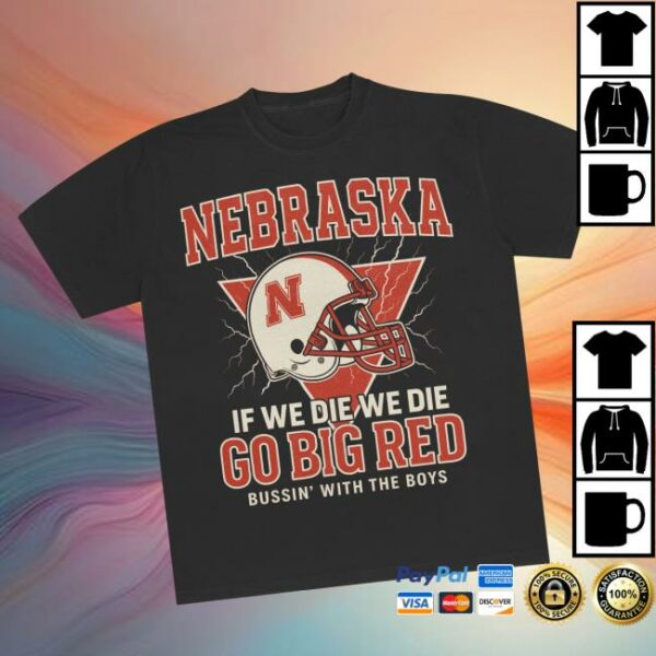 Bussin With The Boys Store Merch Bussin’ X Nebraska Helmet Tee