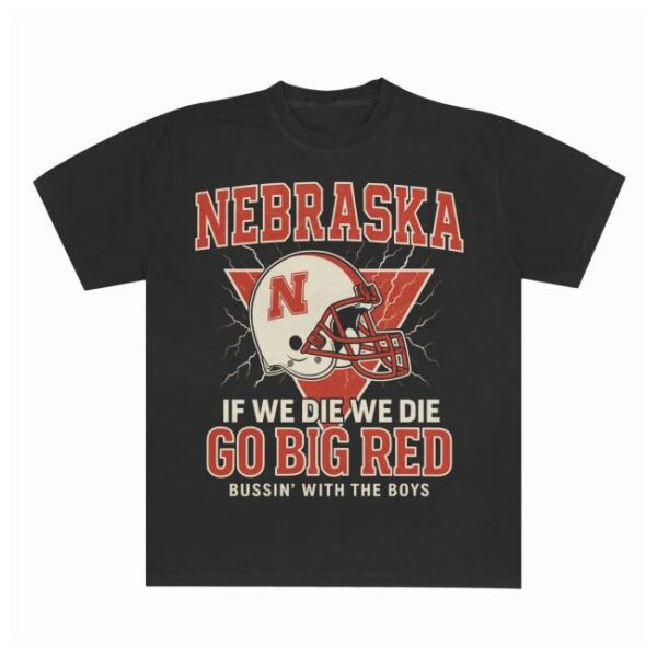 Bussin With The Boys Store Merch Bussin’ X Nebraska Helmet Tee
