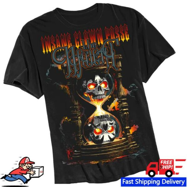 Insane Clown Posse Store Merch Hourglass Skulls In Black T-Shirt