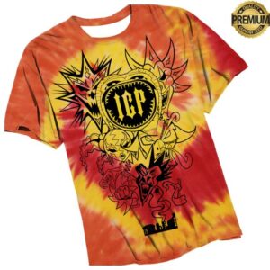 Insane Clown Posse Store Merch 2Nd 6 Jokers In Orange Twist Dye T-Shirt