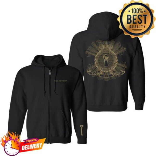 Fall Out Boy Store Merch Keyhole Zip Hoodie