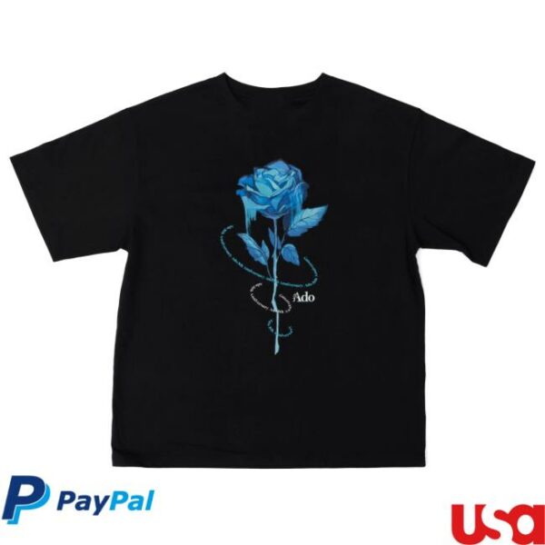 Ado Official Music Shop Store Merch Blue Rose T-Shirt