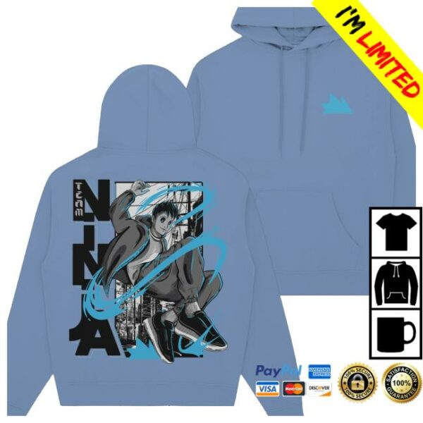 Team Ninja Store Merch Anime ’25 V2 Blue Hoodie