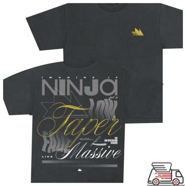 Team Ninja Store Merch Low Taper Fade Black Tee