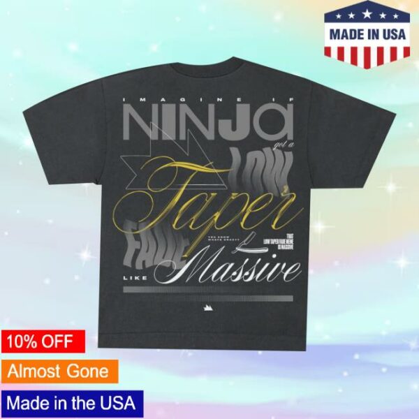 Team Ninja Store Merch Low Taper Fade Black Tee