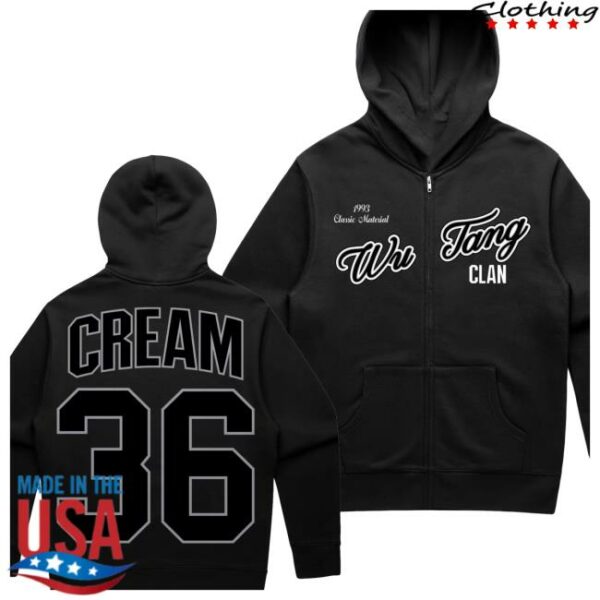 The Wu Tang Clan Store Merch Shaolin Sluggers Zip Black Hoodie
