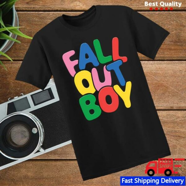 Fall Out Boy Merch Store Bubble Logo T-Shirt