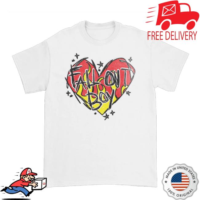 Fall Out Boy Merch Store Scratch Heart Logo T-Shirt Fall Out Boy Merch Store Scratch Heart Logo T-Shirt