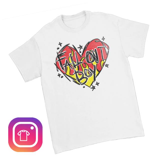 Fall Out Boy Merch Store Scratch Heart Logo T-Shirt Fall Out Boy Merch Store Scratch Heart Logo T-Shirt