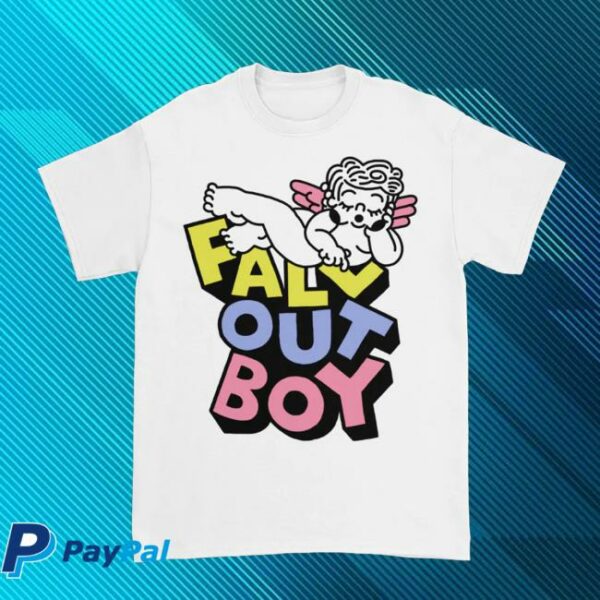 Fall Out Boy Merch Store Sleepy Angel Logo T-Shirt