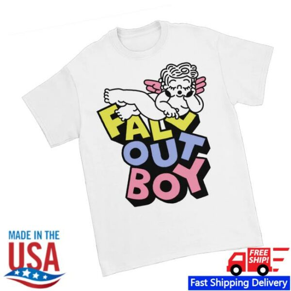 Fall Out Boy Merch Store Sleepy Angel Logo T-Shirt
