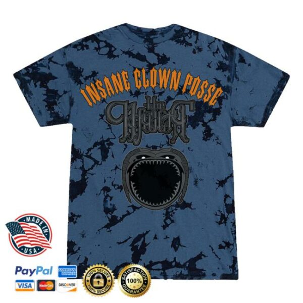 Insane Clown Posse Merch Store Cold And Dark T-Shirt In Navy Ice Dye