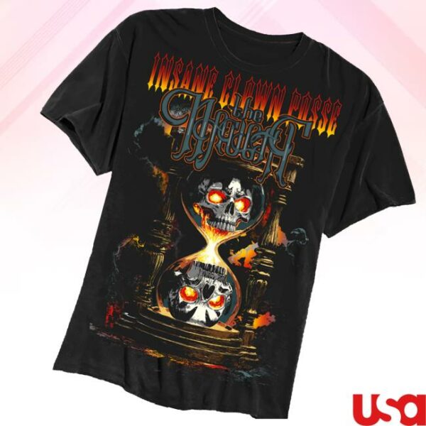 Insane Clown Posse Merch Store Hourglass Skulls T-Shirt In Black