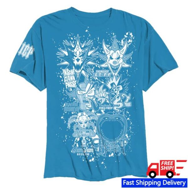 Insane Clown Posse Merch Store Last 6 Joker Cards T-Shirt In Blue