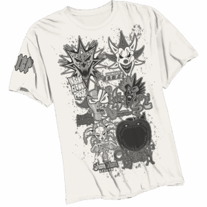 Insane Clown Posse Merch Store Last 6 Joker Cards Splatter T-Shirt In White