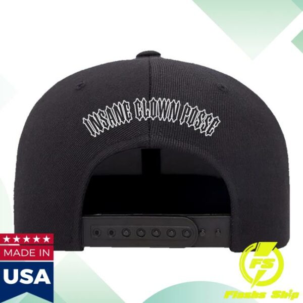 Insane Clown Posse Merch Store Naught Text Black Flatbill Snapback Hat In Black