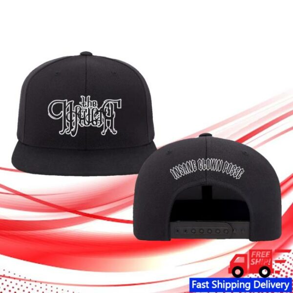 Insane Clown Posse Merch Store Naught Text Black Flatbill Snapback Hat In Black