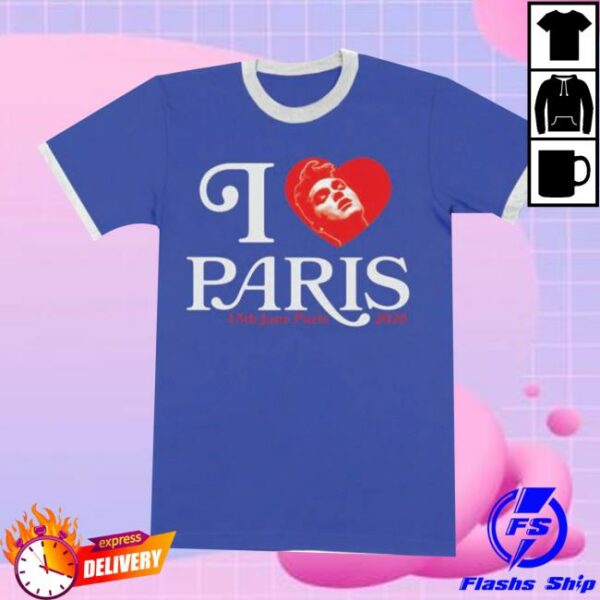 Mporium Store Merch Paris 2025 Royal Blue Event Ringer T-Shirt