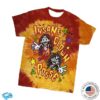 kenny Insane Clown Posse Merch Cartoon Clowns T Shirt In Tie Dye Red And Orangev